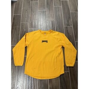 Majestic Pittsburgh Pirates Pullover Sweatshirt Men's L Yellow MLB Crewneck